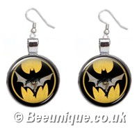 Batman Logo Cabochon Earrings